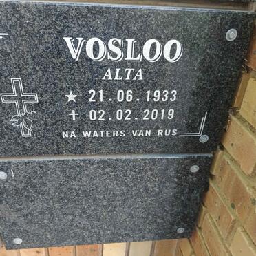 VOSLOO Alta 1933-2019
