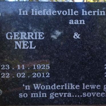 NEL Gerrie 1925-2012 & Ella nee VENTER 1926-2022