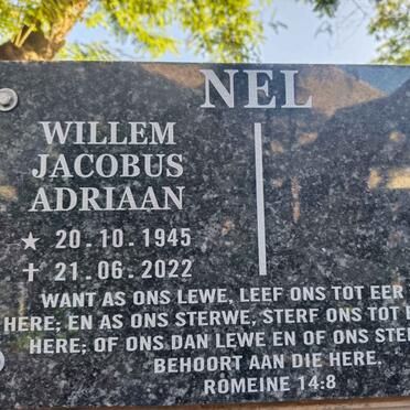 NEL Willem Jacobus Adriaan 1945-2022