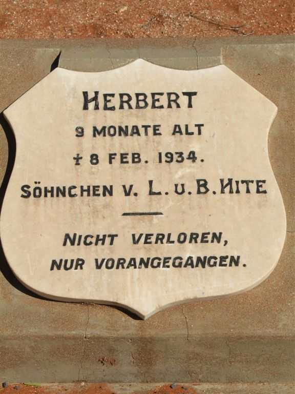 HITE Herbert 1933-1934
