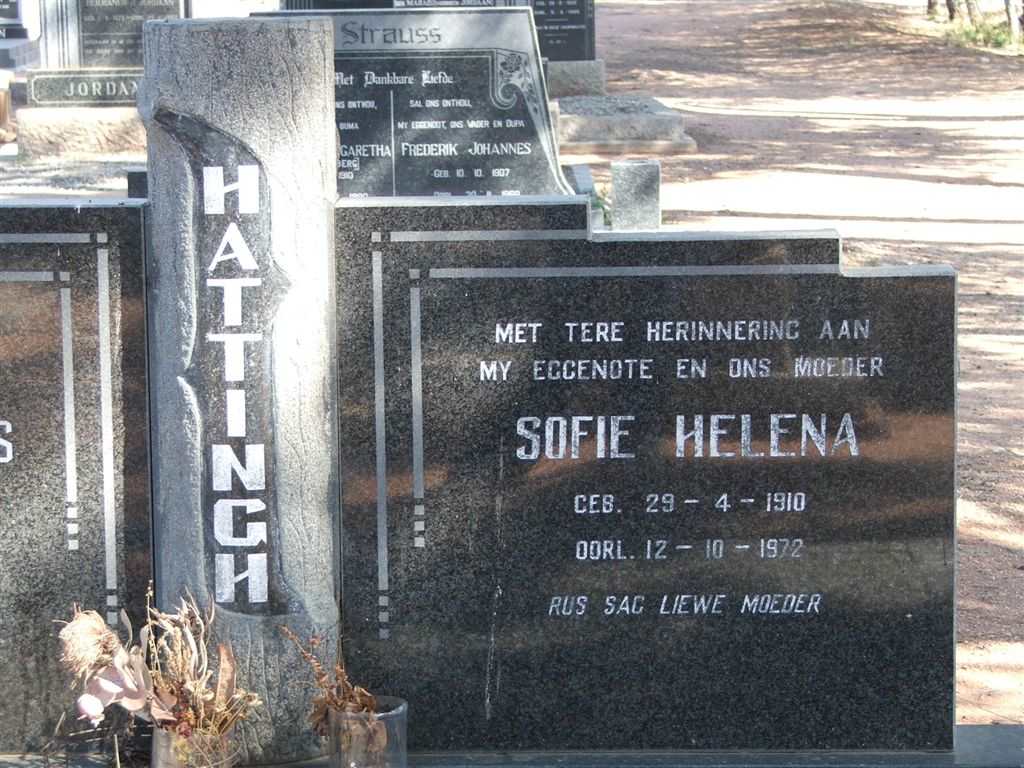 HATTINGH Sofie Helena 1910-1972