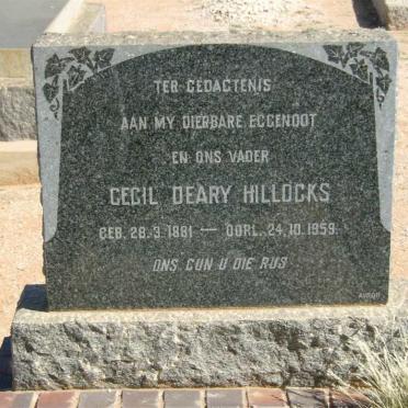 HILLOCKS Cecil Deary 1881-1959