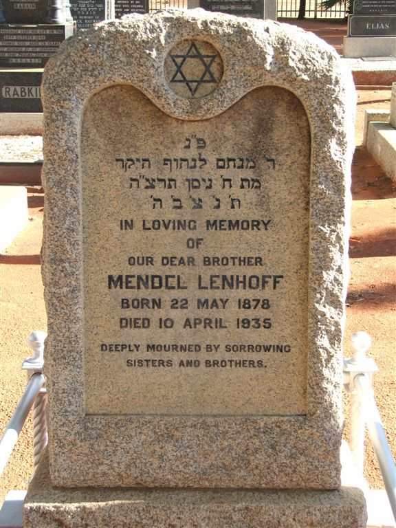 LENHOFF Mendel 1878-1935