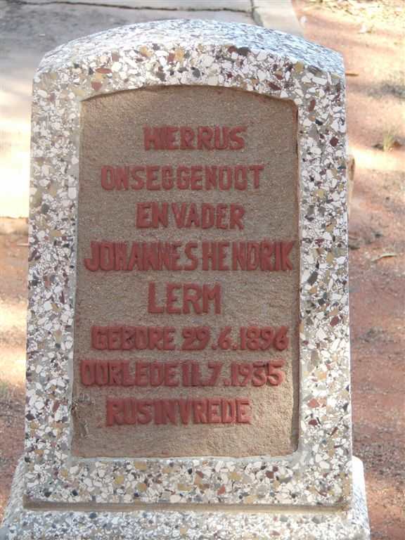 LERM Johannes Hendrik 1896-1935