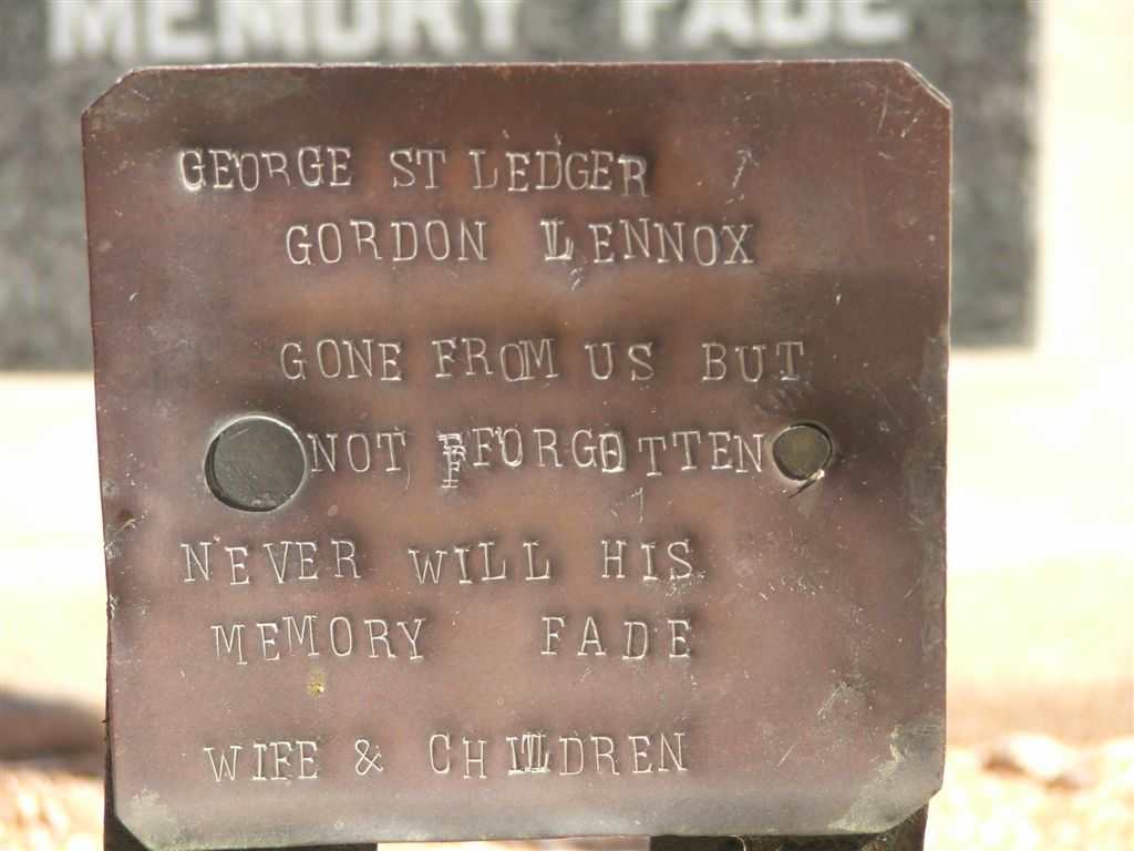 LENNOX George St. Ledger Gordon 1846-1918