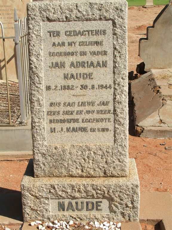 NAUDE Jan Adriaan 1882-1944