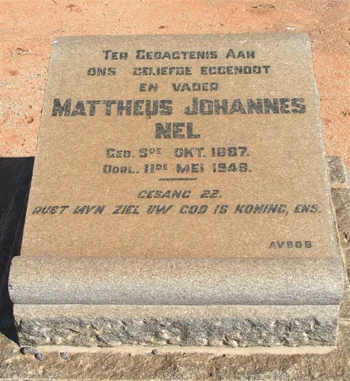 NEL Mattheus Johannes 1887-1949
