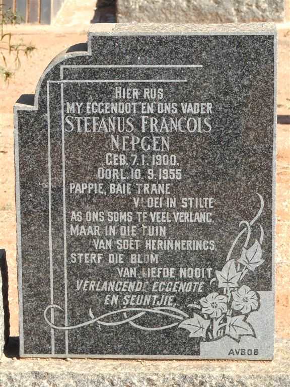 NEPGEN Stefanus Francois 1900-1955