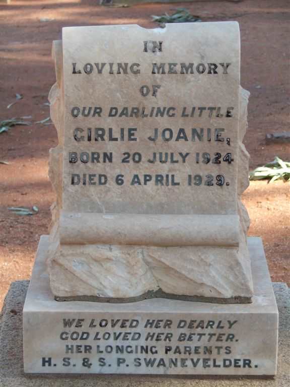 SWANEVELDER Girlie Joanie 1924-1929