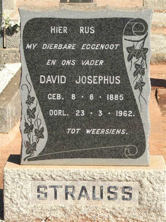 STRAUSS David Josephus 1885-1962