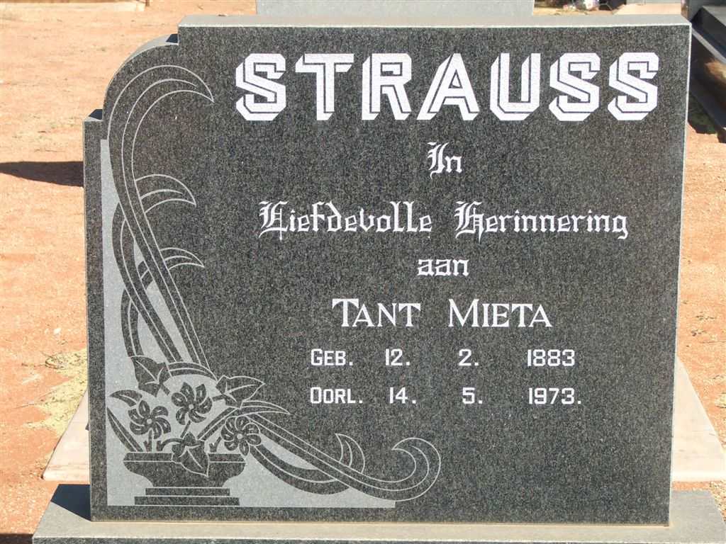 STRAUSS Mieta 1883-1973