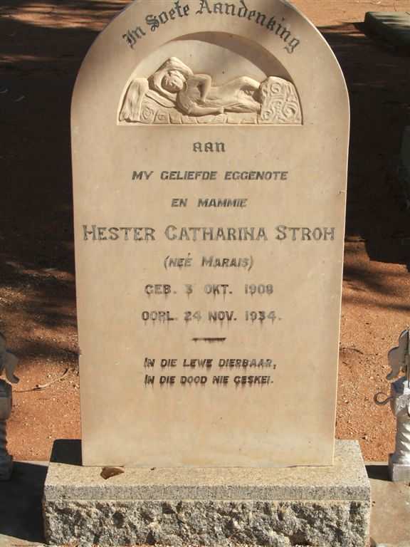 STROH Hester Catharina nee MARAIS 1908-1934