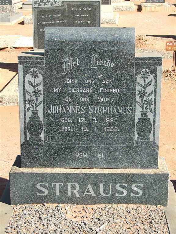 STRAUSS Johannes Stephanus 1885-1968