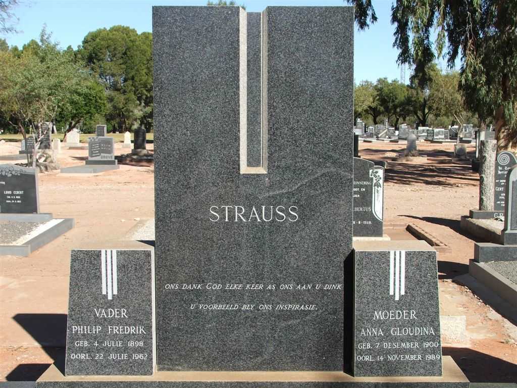 STRAUSS Philip Fredrik 1898-1962 & Anna Gloudina 1900-1989