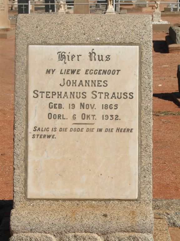 STRAUSS Johannes Stephanus 1865-1932