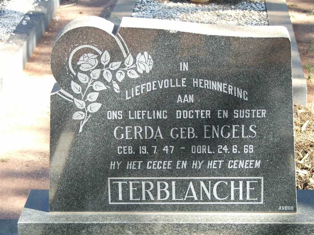 TERBLANCHE Gerda nee ENGELS 1947-1969
