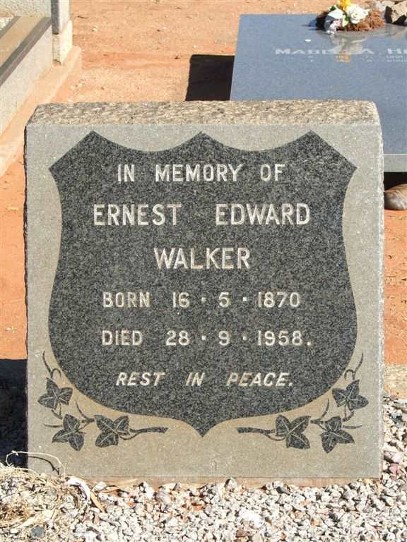 WALKER Ernest Edward 1870-1958