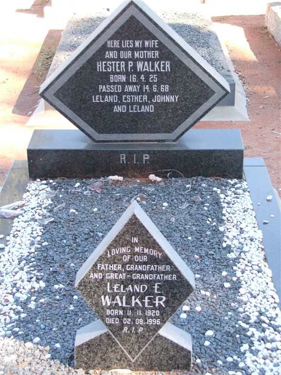 WALKER Leland E. 1920-1996 & Hester P. 1925-1968