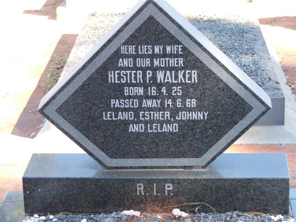 WALKER Hester P. 1925-1968