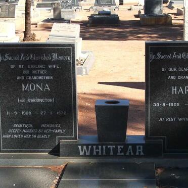 WHITEAR Harry 1905-1977 &amp; Mona BARRINGTON 1908-1972