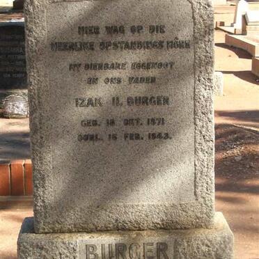 BURGER Izak H. 1871-1943