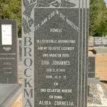 BROCKMAN Dirk Johannes 1910-1972 &amp; Alida Cornelia HOEPFNER 1913-1987