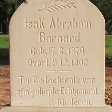 BARNARD Isak Abraham 1870-1902