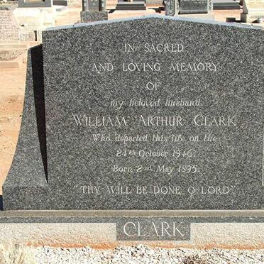 CLARK William Arthur 1895-1946