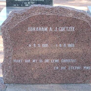 COETZEE Abraham A.J. 1901-1968