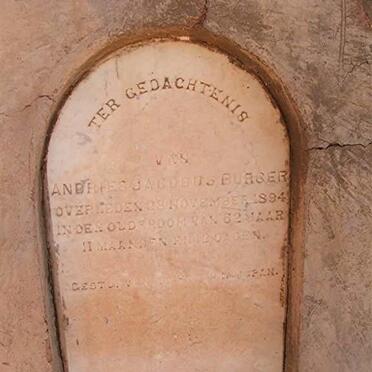 BURGER Andries Jacobus  -1894