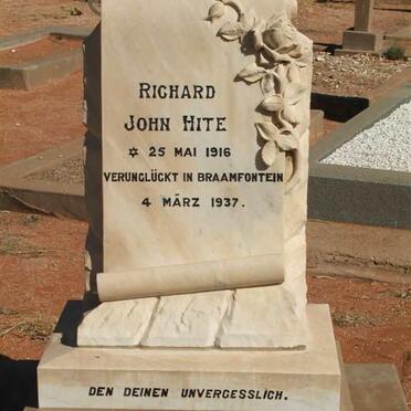 HITE Richard John 1916-1937