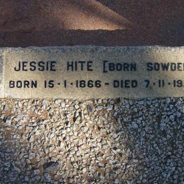 HITE Jessie nee SOWDEN 1866-1954