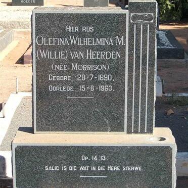 HEERDEN Olefina Wilhelmina M., van nee MORRISON 1890-1963