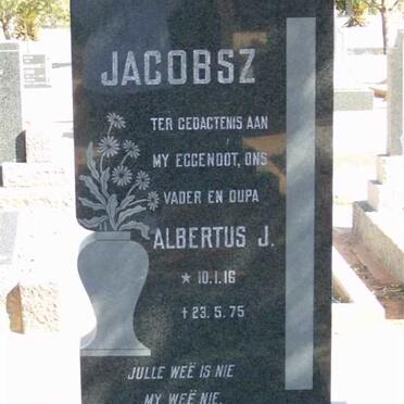 JACOBSZ Albertus J. 1916 -1975