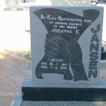 JANSEN Johanna E. 1913-1974