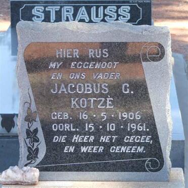 KOTZÉ Jacobus G. 1906-1961