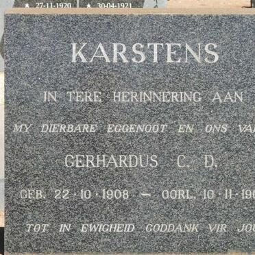 KARSTENS Gerhardus C.D. 1908-1962