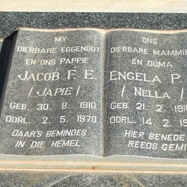 KRUGER Jacob F.E. 1910-1970 &amp; Engela P.D. 1916-1989