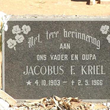 KRIEL Jacobus F. 1903-1966