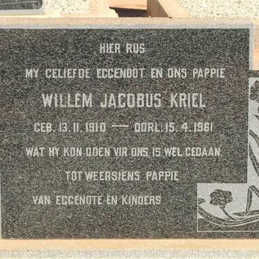 KRIEL Willem Jacobus 1910-1961