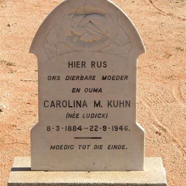 KUHN Carolina M. nee LUDICK 1884-1946