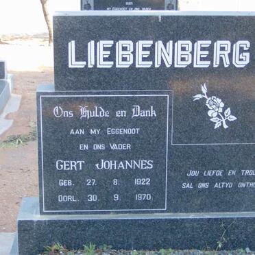 LIEBENBERG Gert Johannes 1922-1970