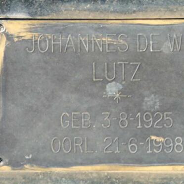 LUTZ Gottfried Wilhelm 1888-1974 &amp; Regina Maria 1898-1988 :: LUTZ Johannes De Wet 1925-1998