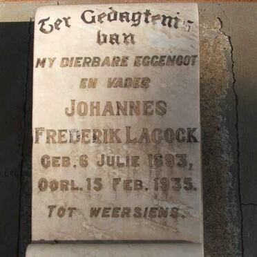 LACOCK Johannes Frederik 1893-1935