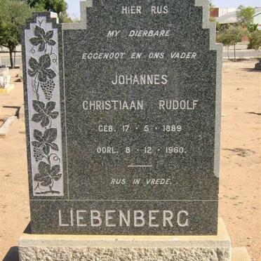 LIEBENBERG Johannes Christiaan Rudolf 1889-1960