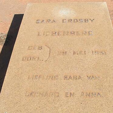 LIEBENBERG Sara Crosby 1951-1951