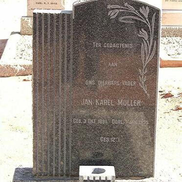 MULLER Jan Karel 1881-1955
