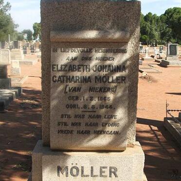 MÖLLER Elizabeth Johanna Catharina nee VAN NIEKERK 1865-1944