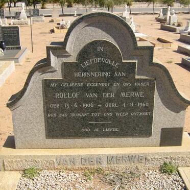 MERWE Roelof, van der 1906-1960