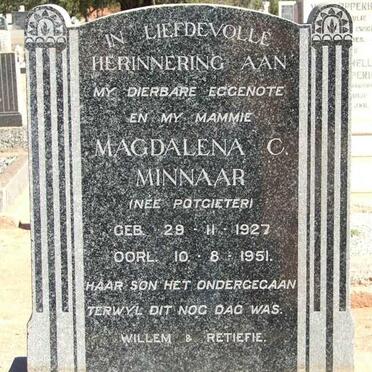 MINNAAR Magdalena C. nee POTGIETER 1927-1951
